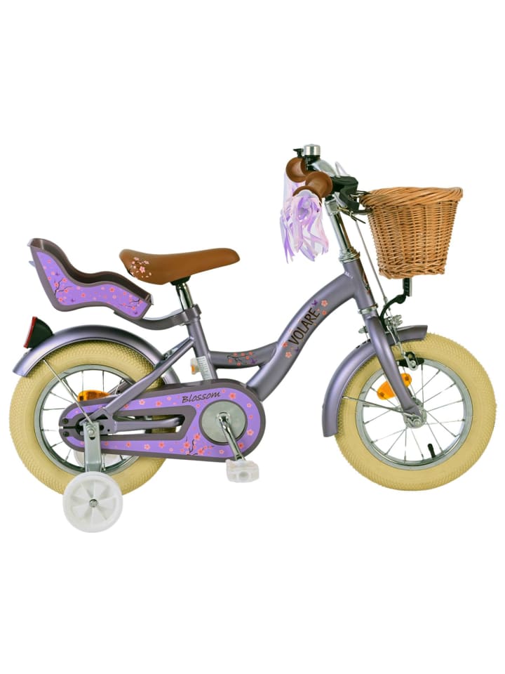 Volare Kinderfahrrad Blossom für Mädchen 12 Zoll Kinderrad in Lila 3 Jahre günstig kaufen onesize