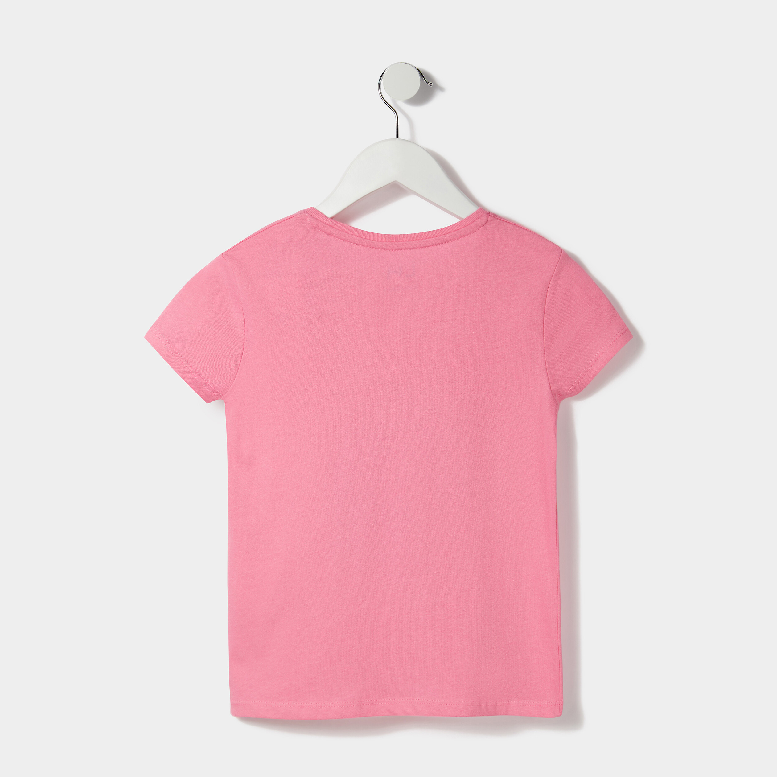 T-shirt manches courtes rose clair fille | La Halle