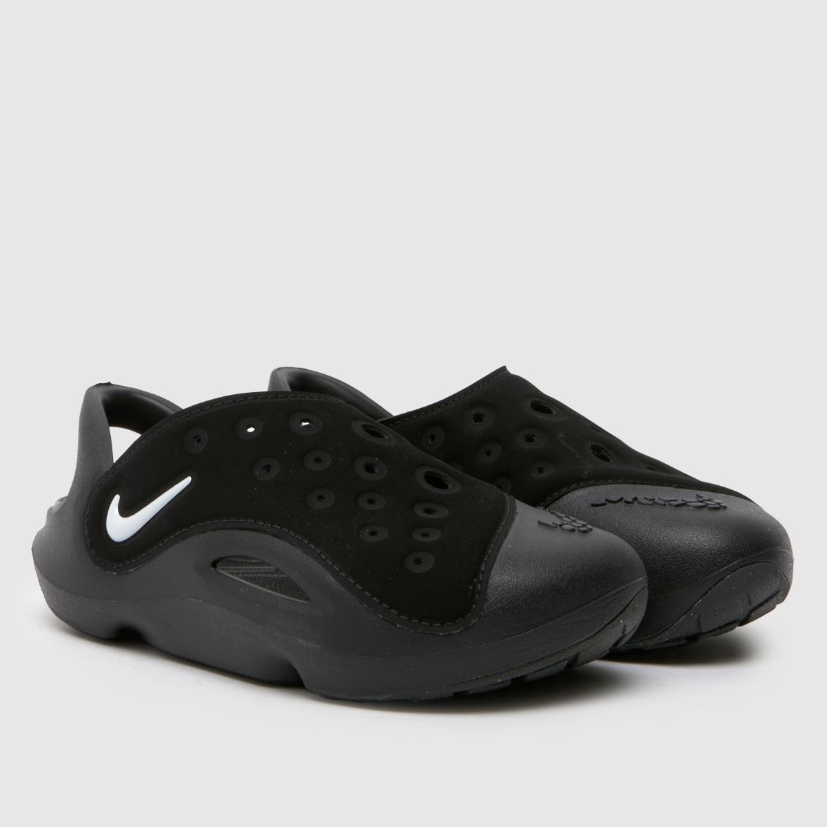 Nike svarta och vita turkise swoosh juniorsandaler