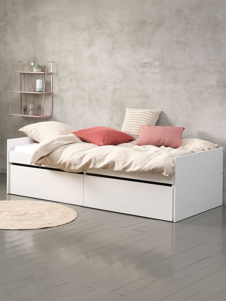 TANGBJERG Bett mit Schublade TANGBJERG 90/180x200 weiß