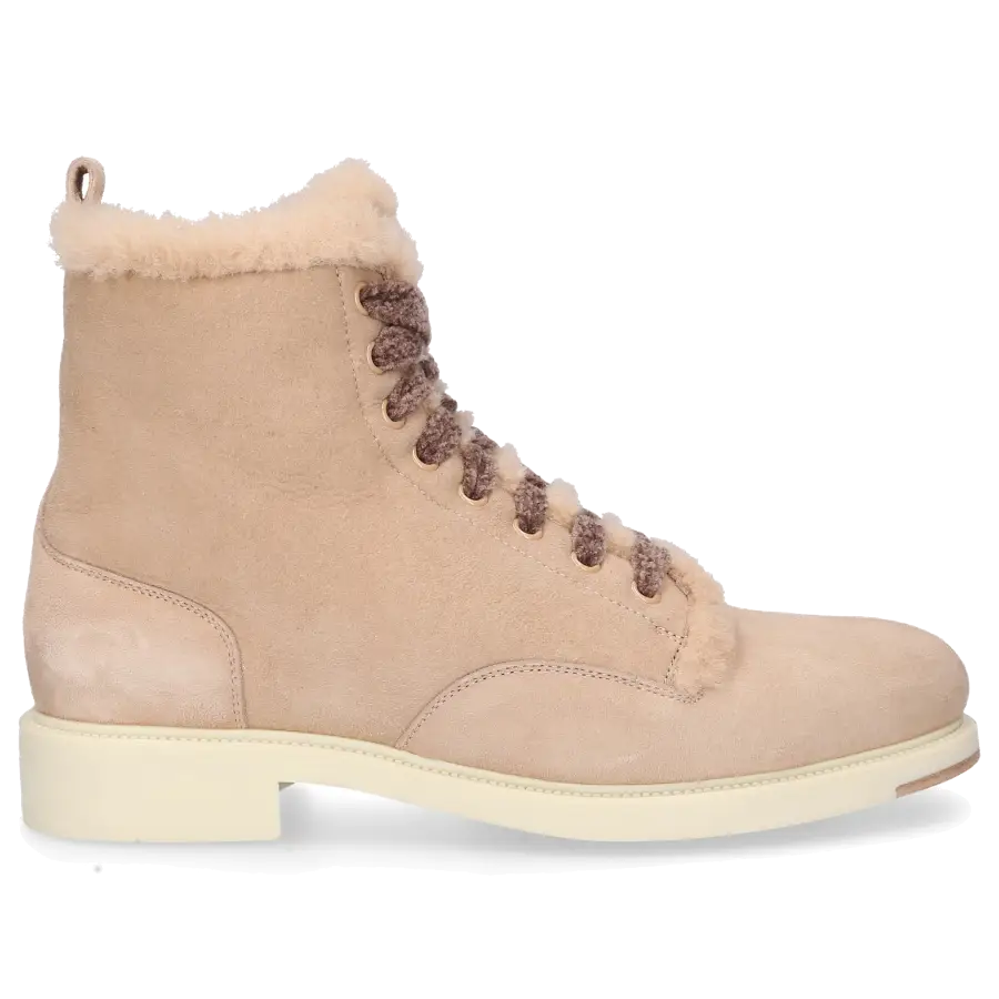 Santoni - Stiefeletten 58384 Veloursleder - beige