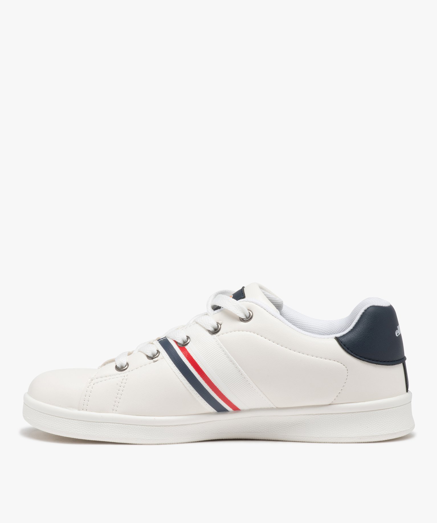 Baskets Garçon style rétro avec bandes tricolores et à la... blanc | GEMO