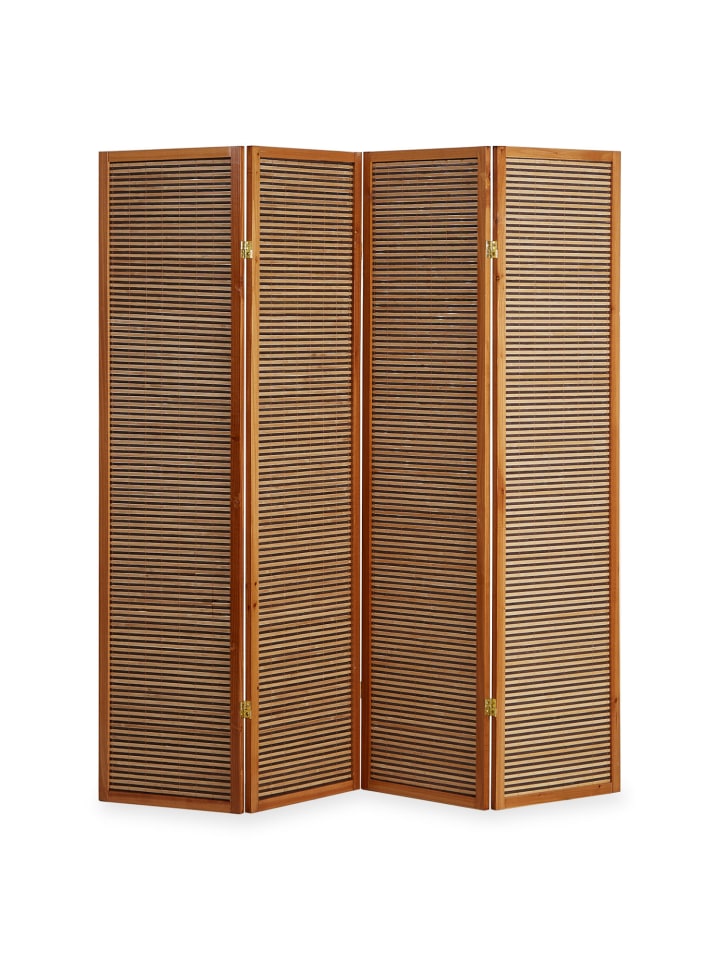 Homestyle4u 4-tlg. Paravent in Braun 176x175 günstig kaufen onesize