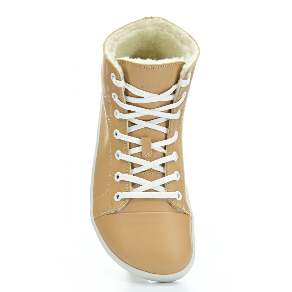 Ahinsa Tara Winter beige Knöchelsneaker
