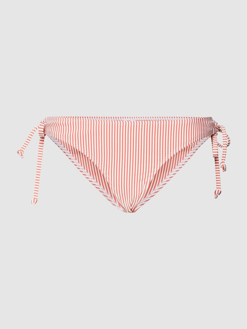 Bikini-Slip mit Streifenmuster Modell 'Striba Bibi' in koralle