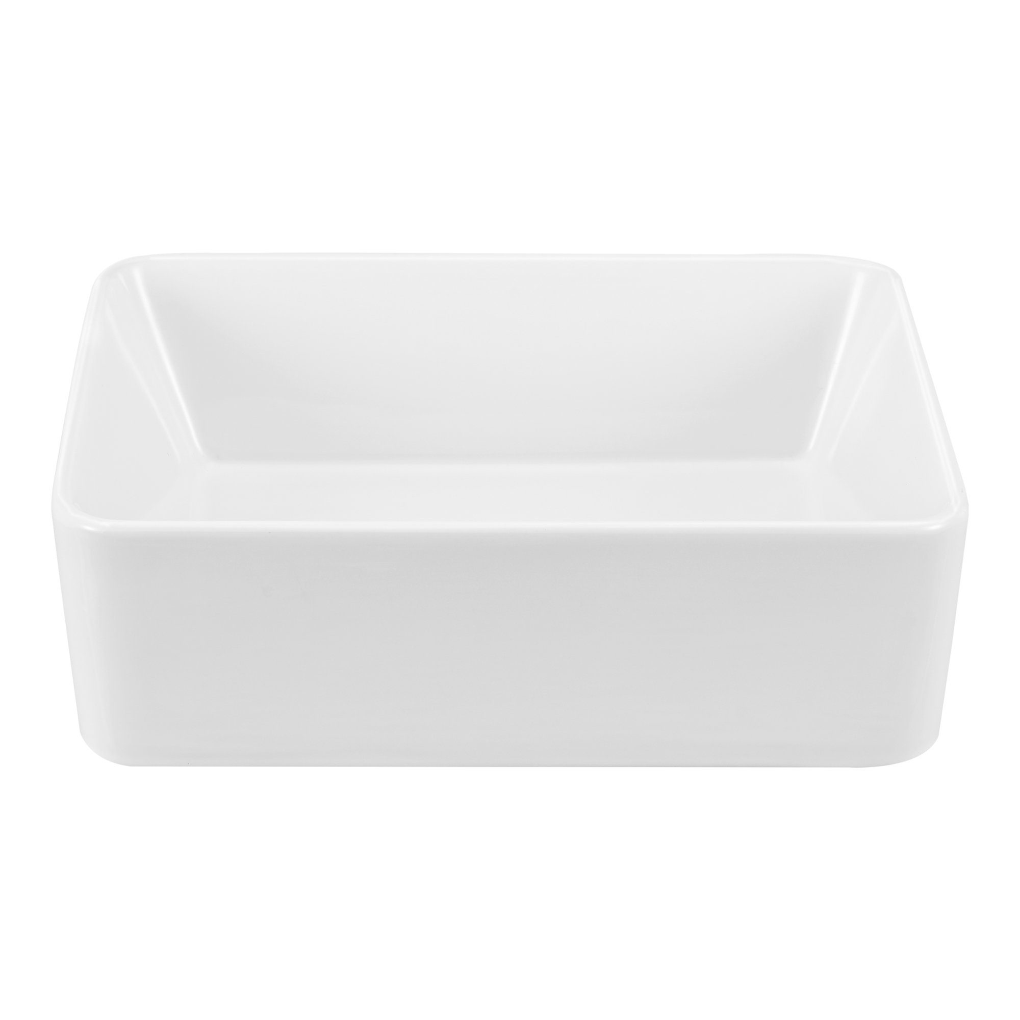 neu.haus Aufsatzwaschbecken, Svendborg Waschbecken Eckig Breite 40 cm Weiß