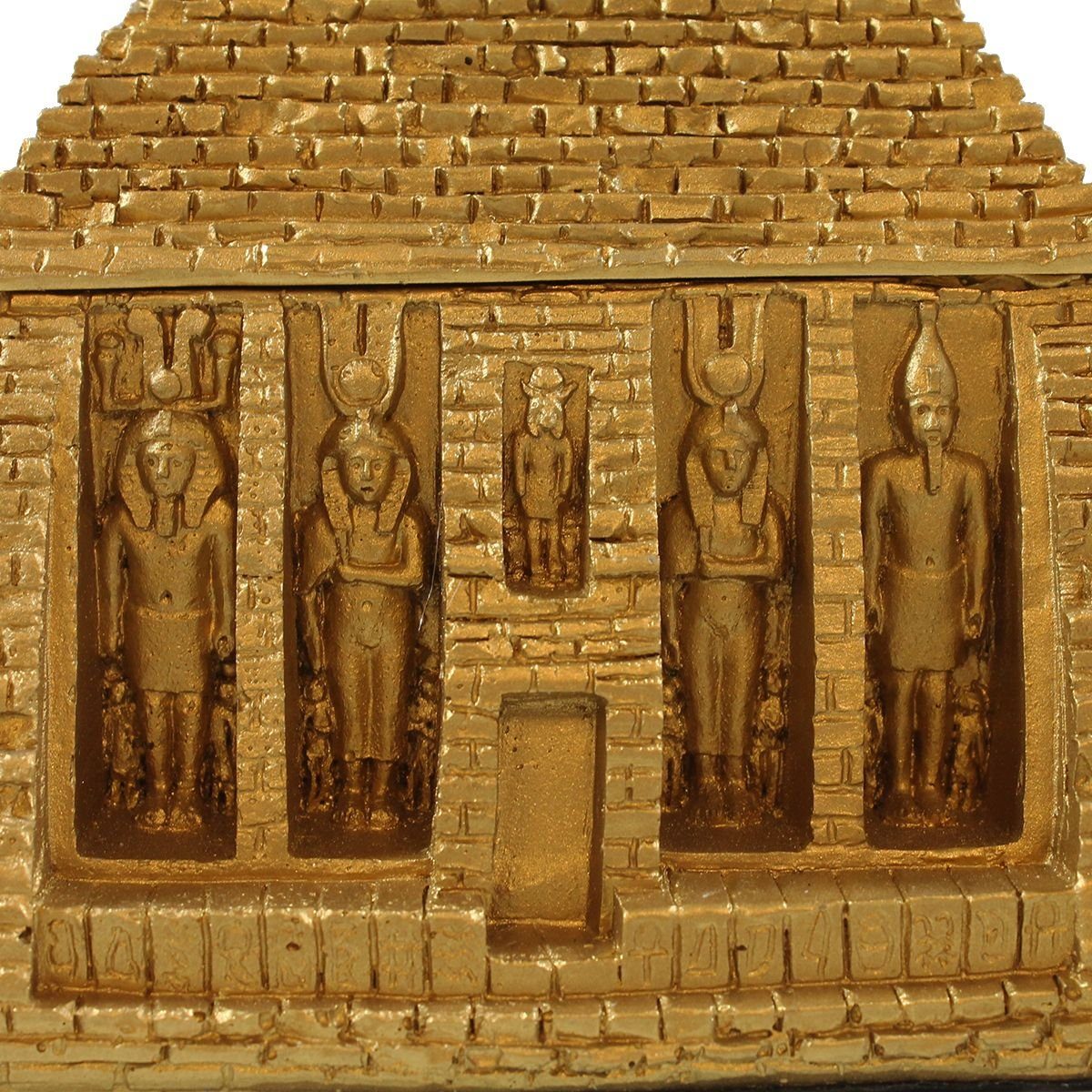 colourliving Schmuckkasten Dekofigur Pyramide Schmuckschatulle Schmuck Aufbewahrung Ägypten, detailreich verarbeitet, handbemalt, möbelschonende Filzuntersetzer