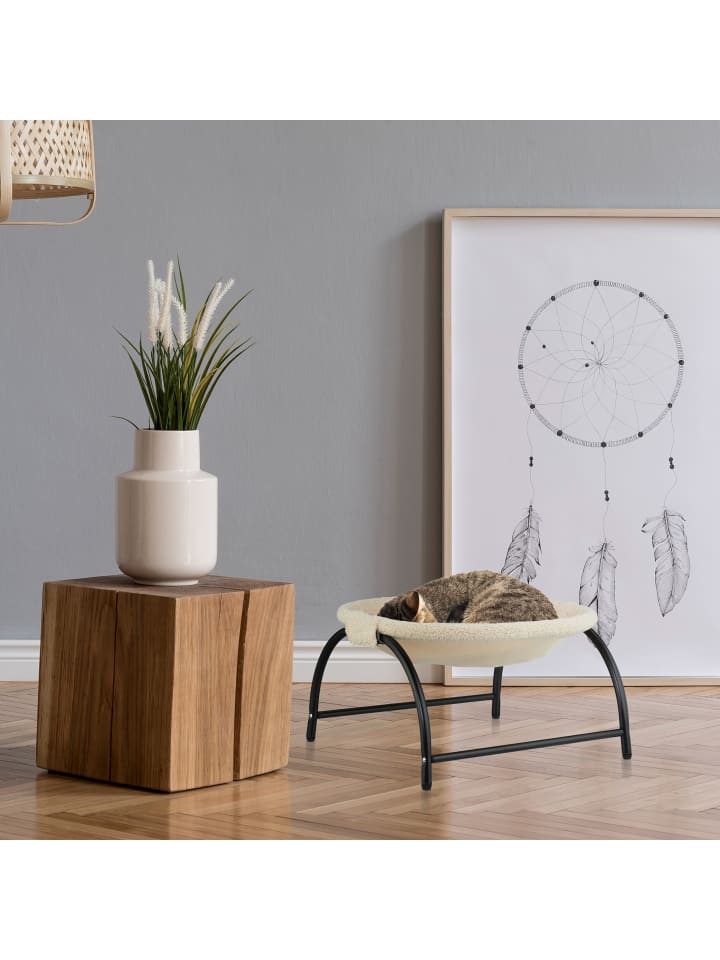 relaxdays Katzenhängematte in Beige/ Schwarz günstig kaufen onesize