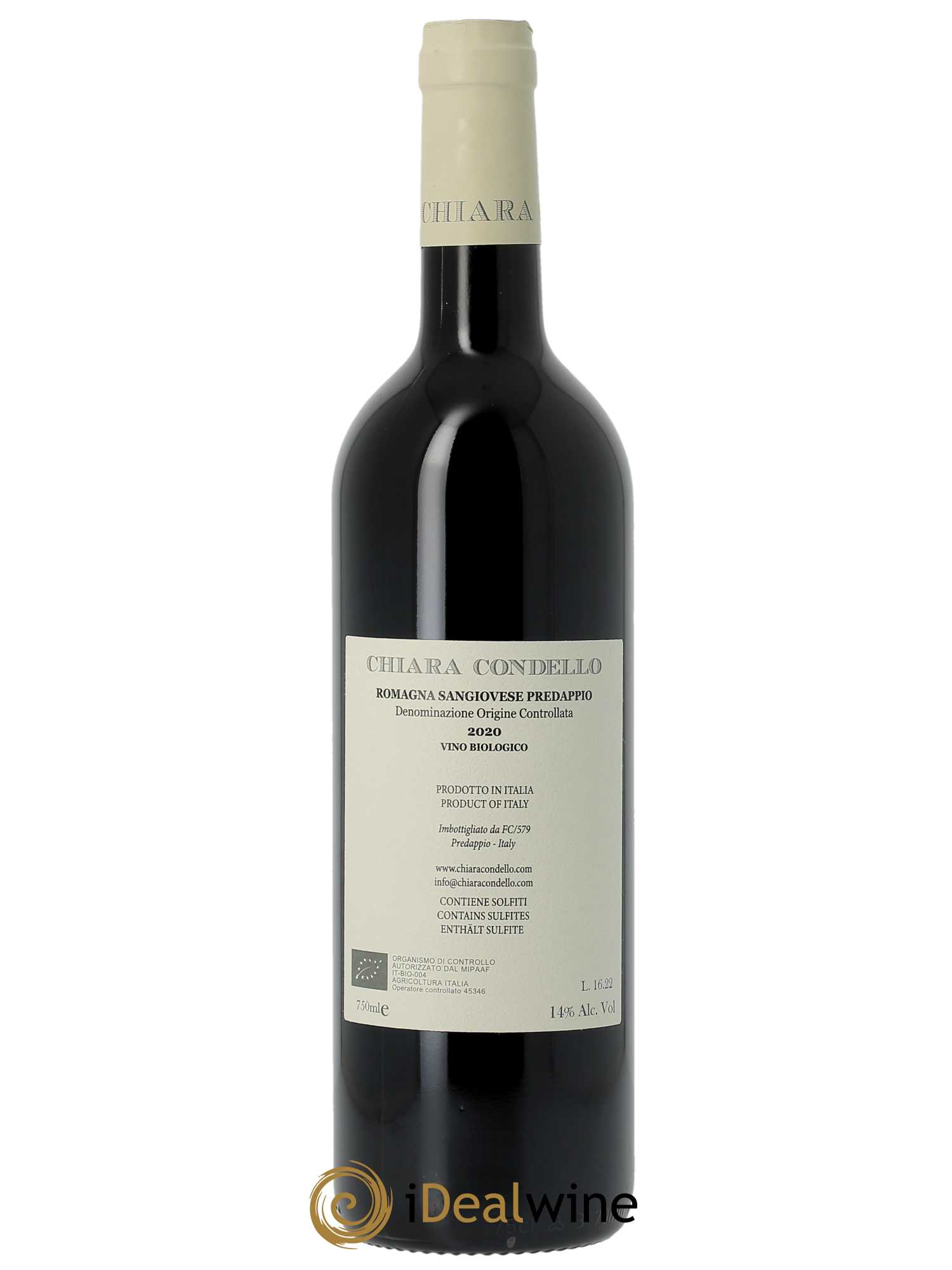 Sangiovese di Romagna Predappio DOC Chiara Condello  2020 - Lot de 1 Bouteille