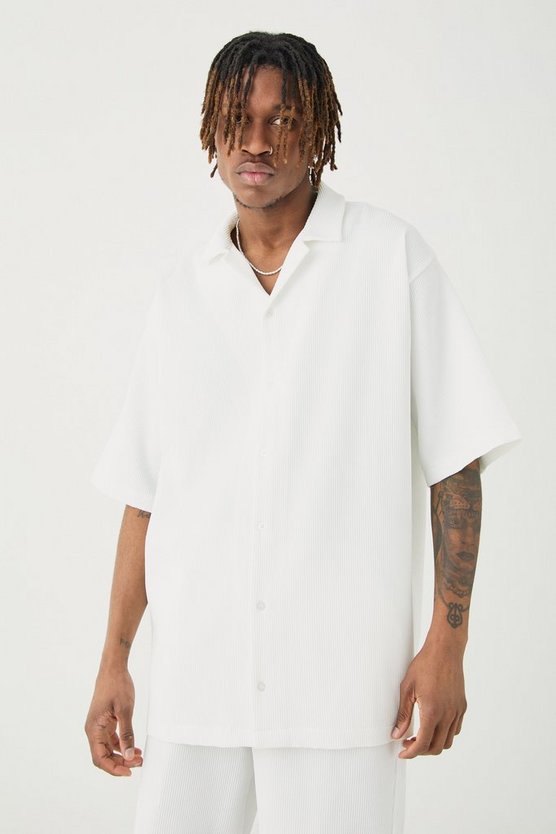 Tall kurzärmliges Oversize Hemd