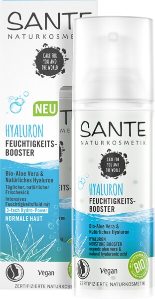 Sante HYALURON Feuchtigkeitsbooster Bio-Aloe Vera & Natürliches Hyaluron Gesichtsfluid