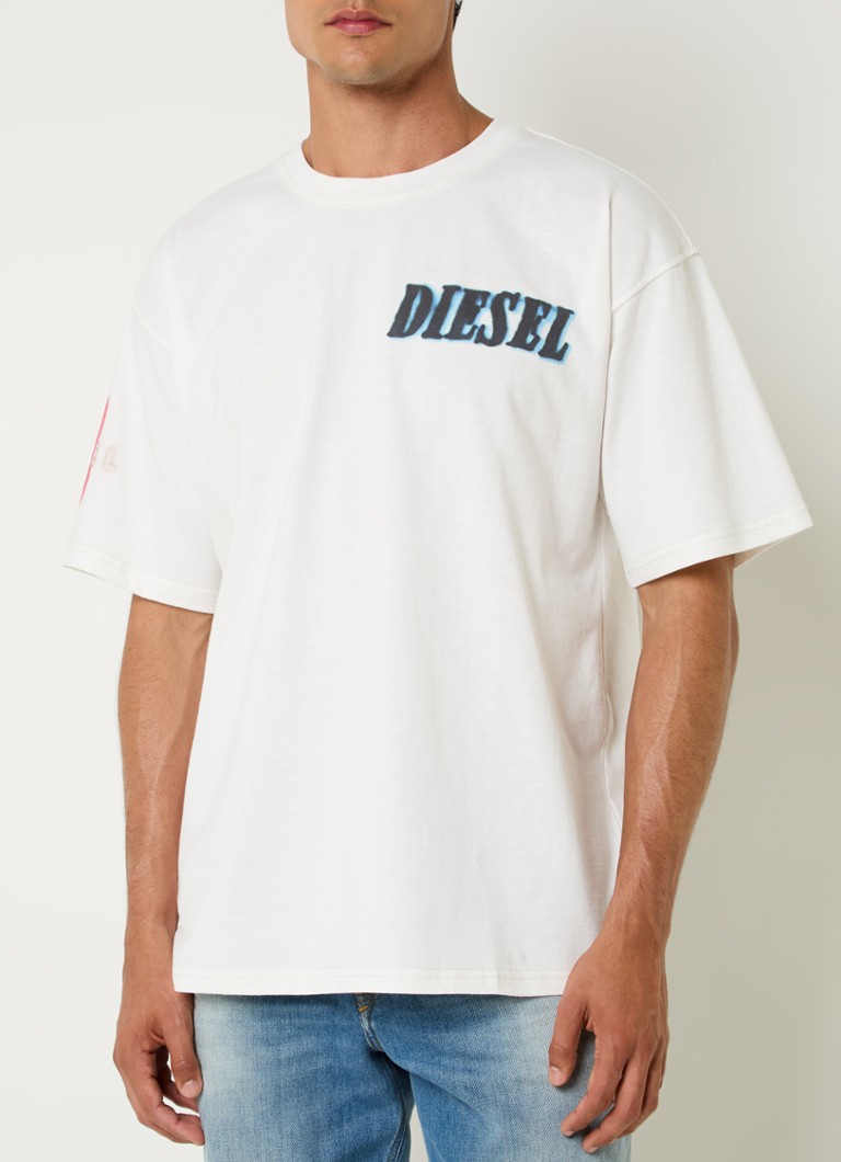 T-shirt Diesel T-Boxt-Q19 con logo e stampa sul retro.
