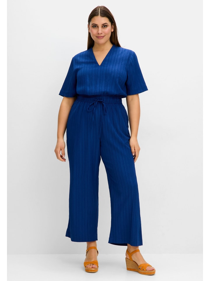 sheego Jumpsuit in blaubeere günstig kaufen