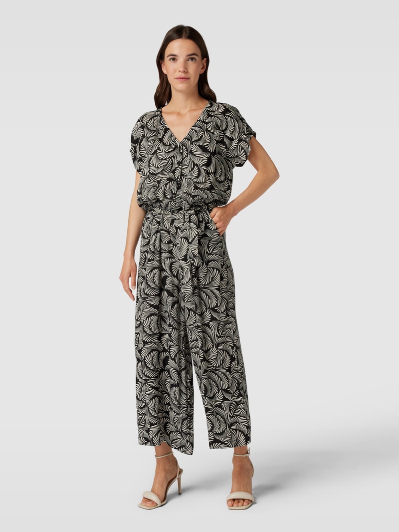 Jumpsuit mit Animal-Print Modell 'Marta' in schwarz