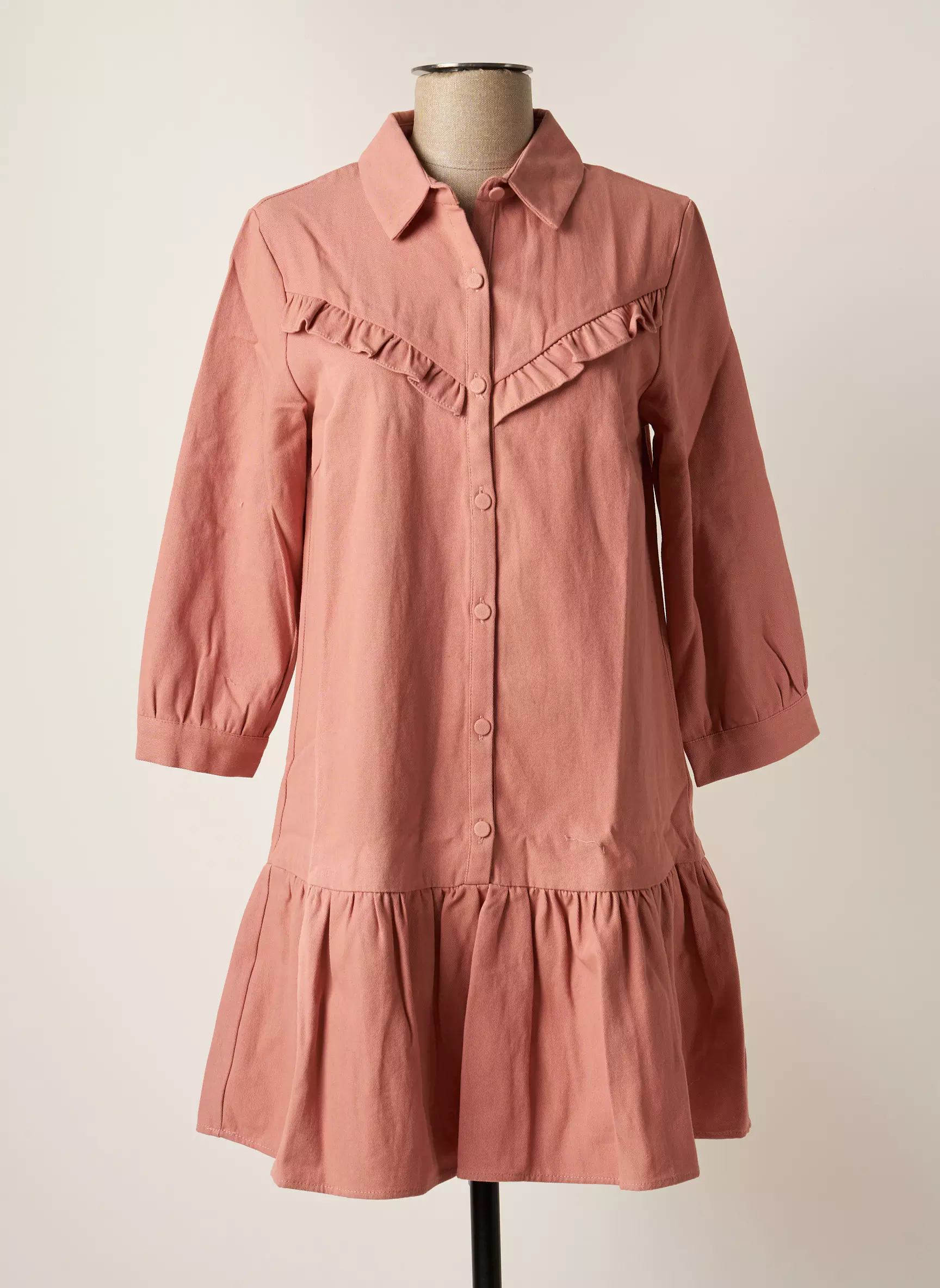 Y Coo Robes Courtes Femme couleur rose