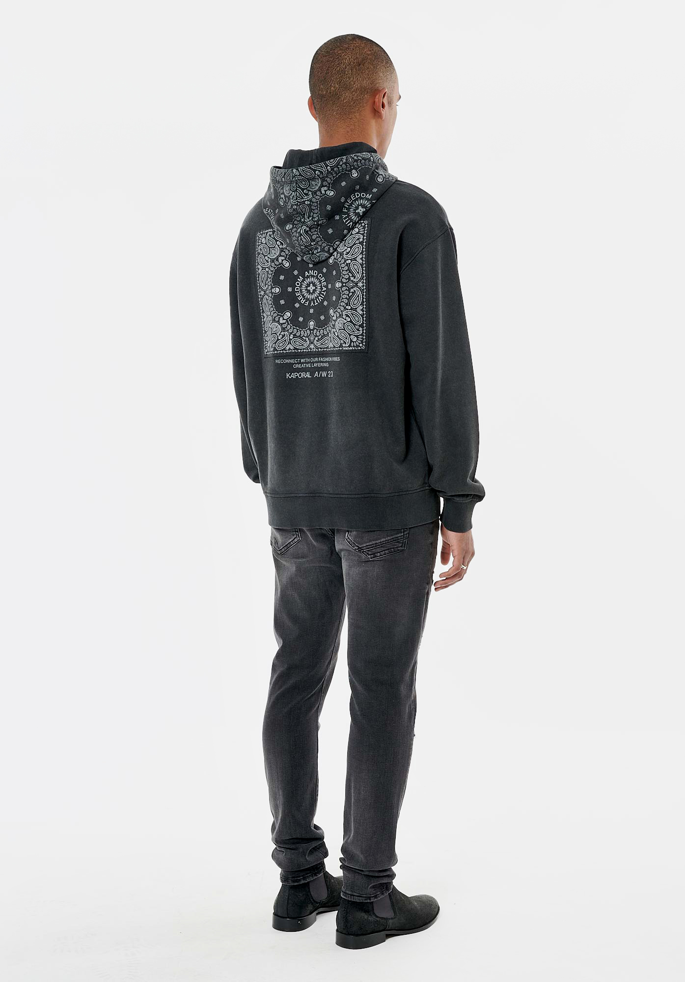 ROHAN  Sweat noir homme 100% coton