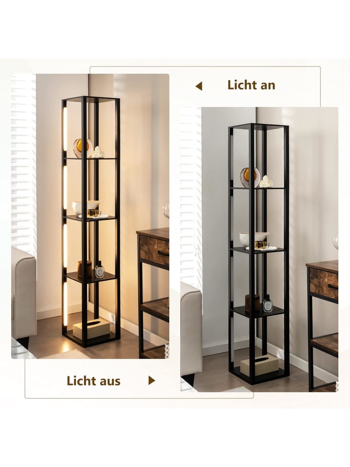 COSTWAY Stehleuchte Regal in Schwarz günstig kaufen 29 cm