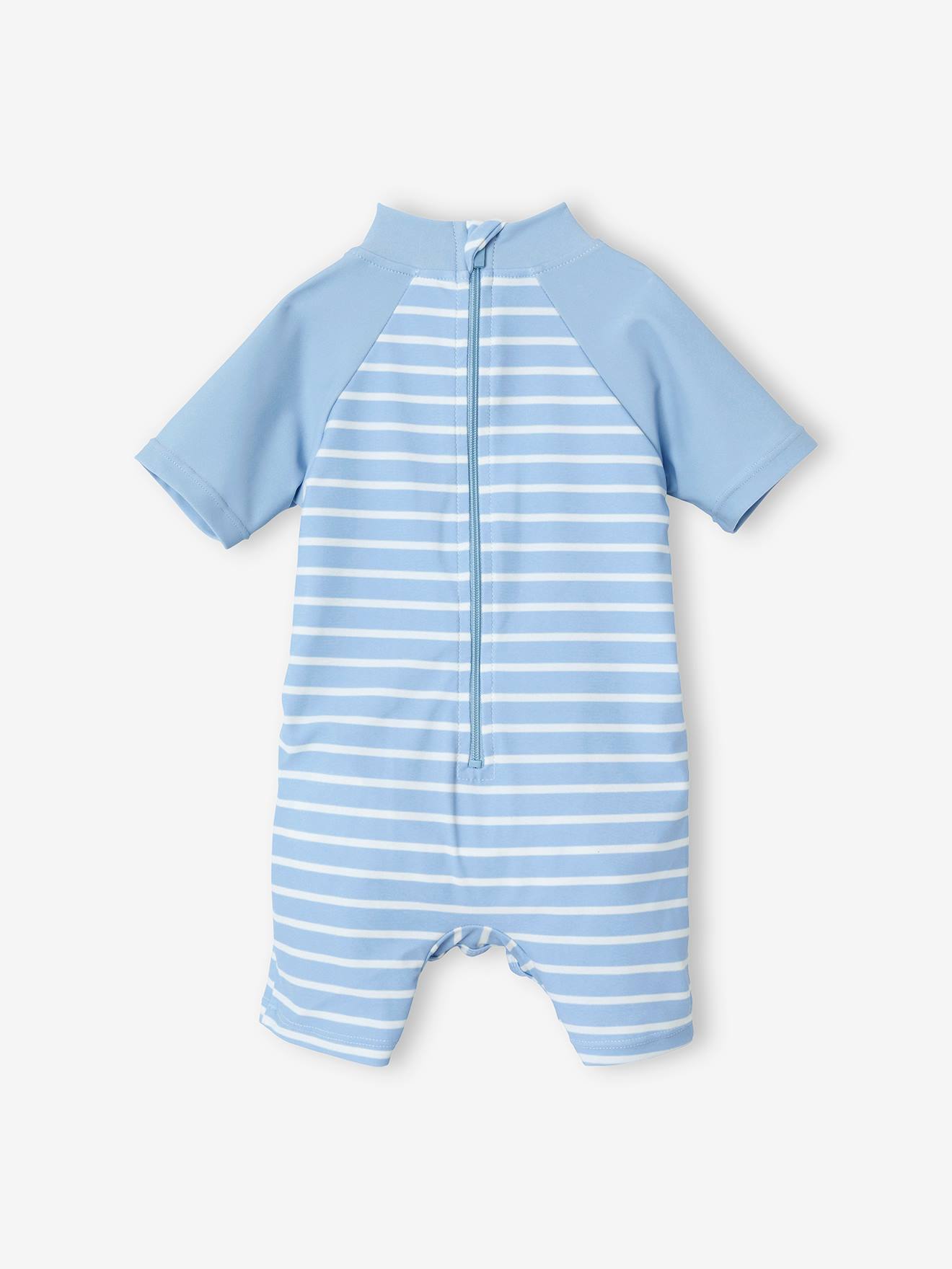 Combinaison anti-UV bébé garçon bleu clair rayé