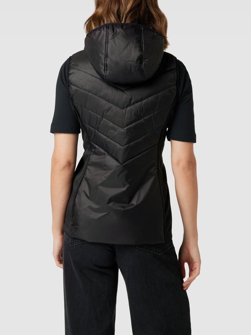 Weste mit Label-Details Modell 'Lando' in schwarz