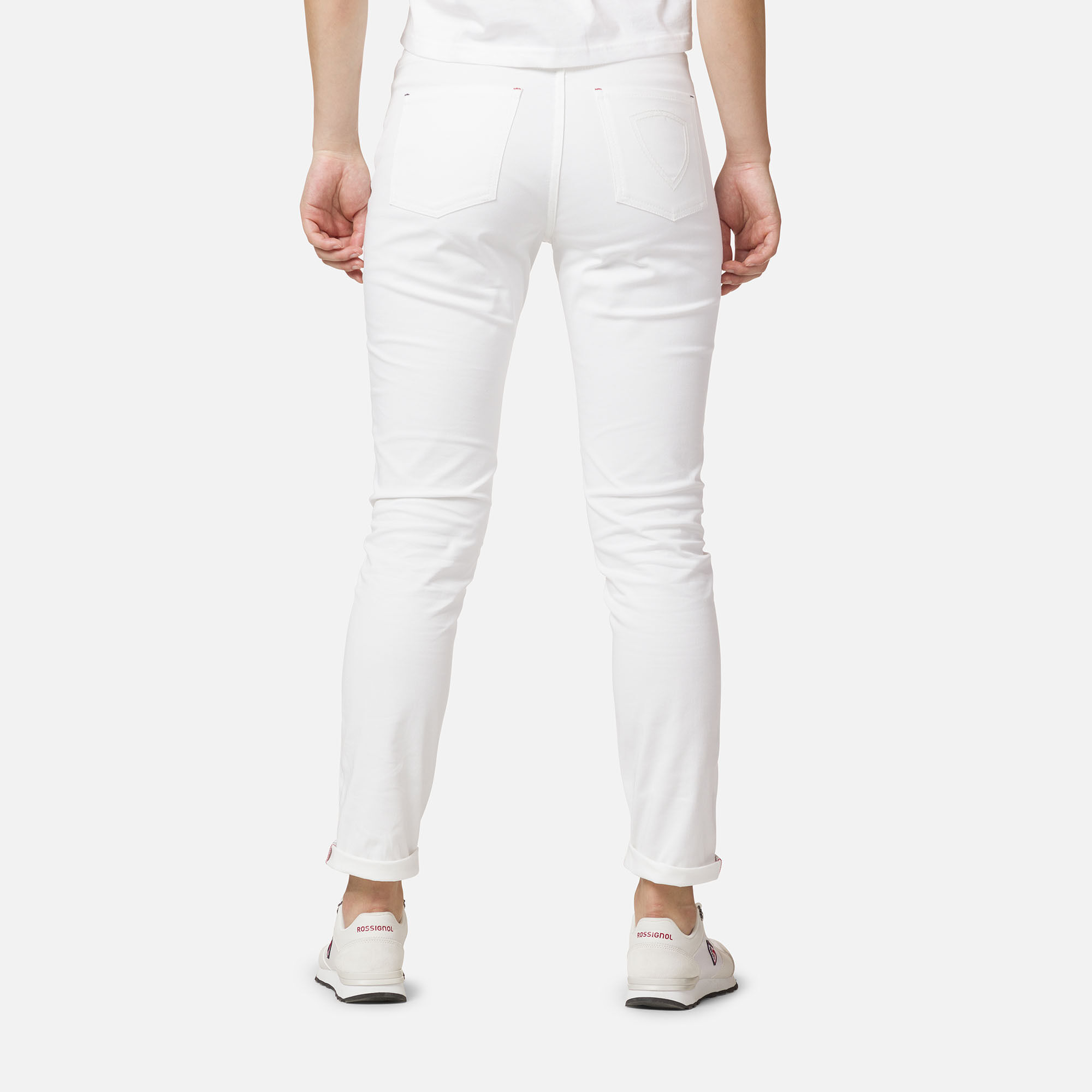 Pantalon slim en coton bio femme