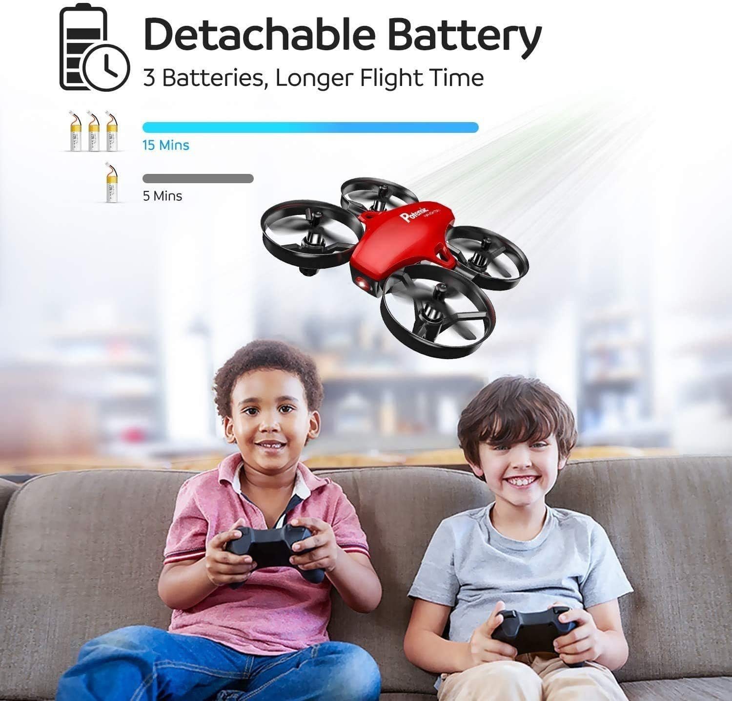 Potensic Drohne (Quadrocopter, Mini Drone mit Höhenhaltemodus, Start/Landung mit einem)