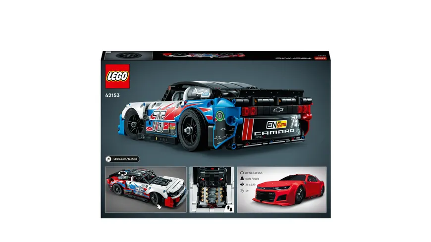 LEGO Technic 42153 NASCAR Next Gen Chevrolet Camaro ZL1 Auto-Spielzeug