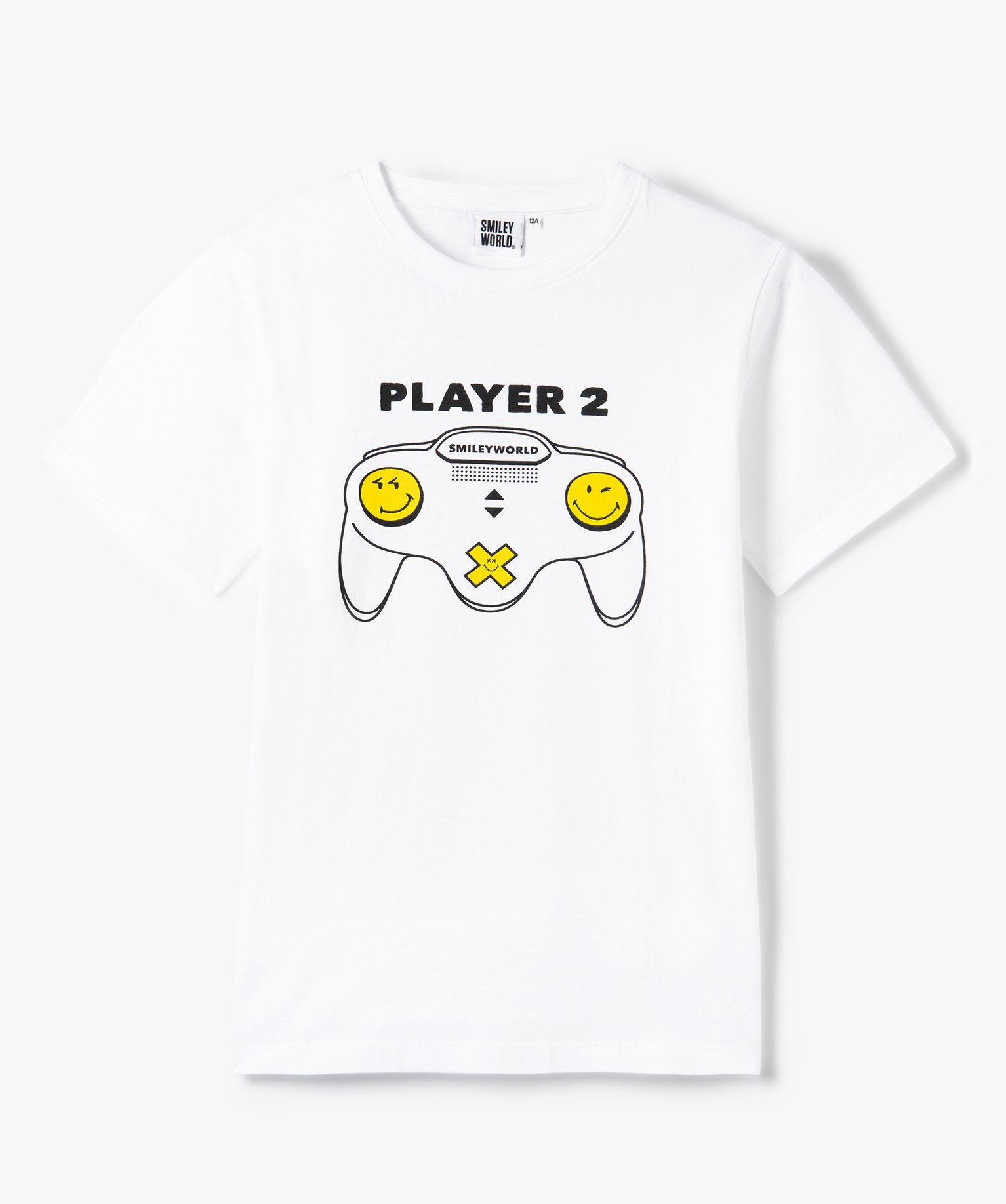 Tee-shirt Garçon avec motif manette de jeu - Smiley World blanc | GEMO