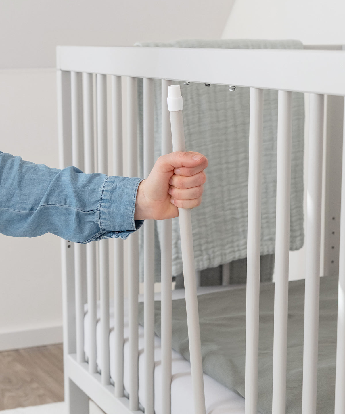 Babybett Pur Hellgrau
