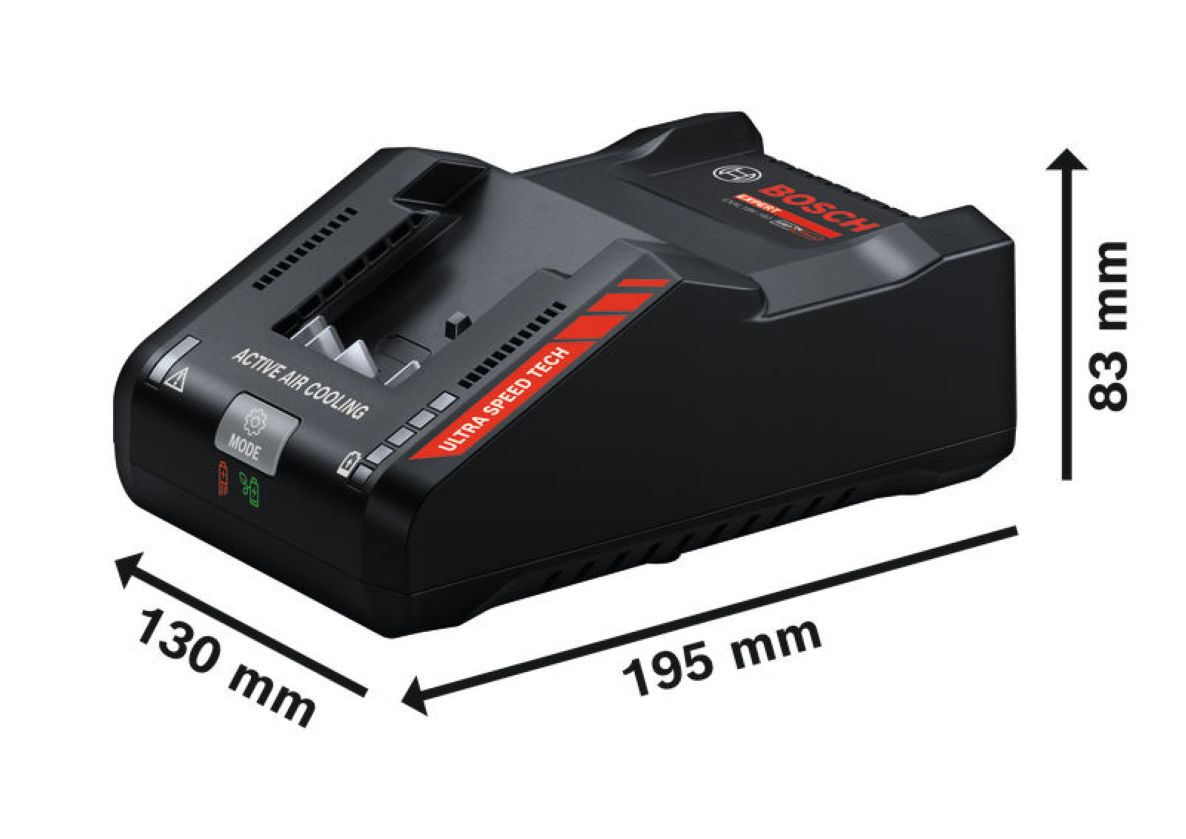 Bosch Blue Accessories 1600A03D3A akkumulátortöltő EXAL18V-160 akkumulátorok és töltő nélkül, dobozban