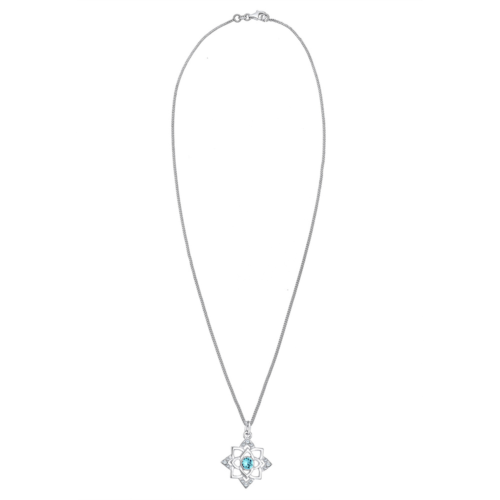 Elli Elli Collier Femme Pendentif Élégant avec Cristaux en Argent Sterling 925 collier