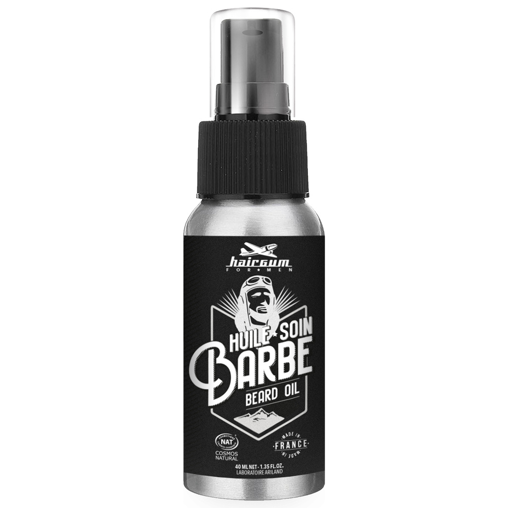 hairgum Huile de soin barbe Cosmos Bio Huile à barbe