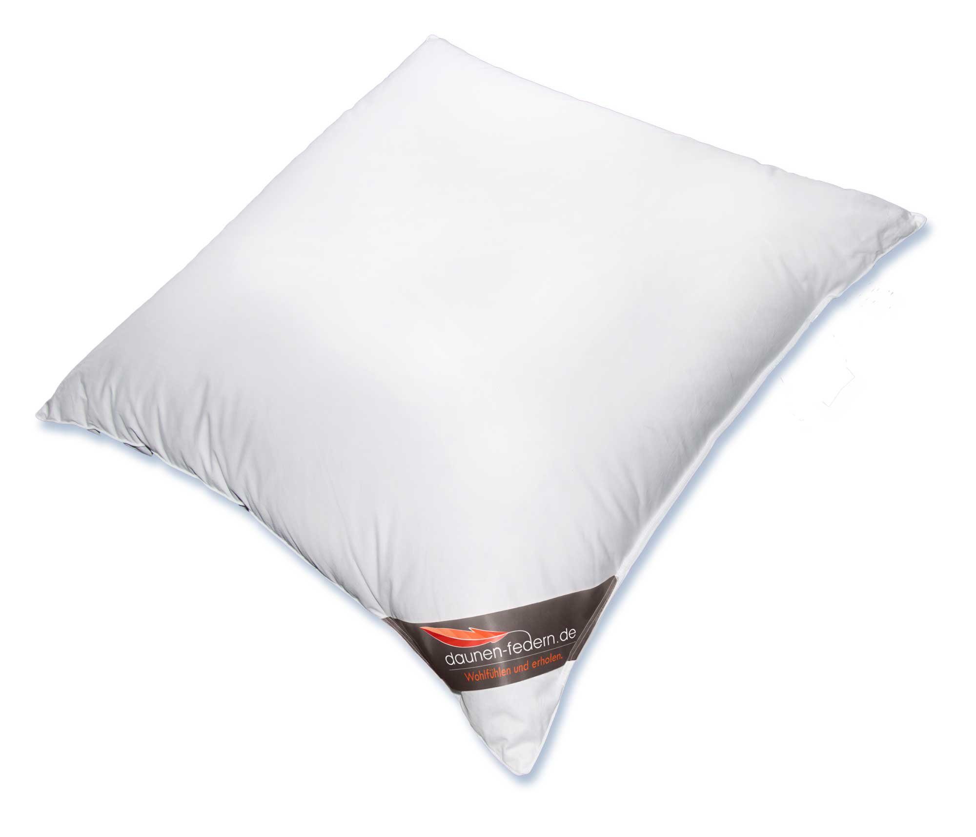 Daunenkissen Daunenkissen 80x80, 100% Gänsedaunen - klimaneutral produziert, daunen-federn.de, Füllung: Daunenkopfkissen mit 100 % neuen Daunen Klasse 1, Made in Germany