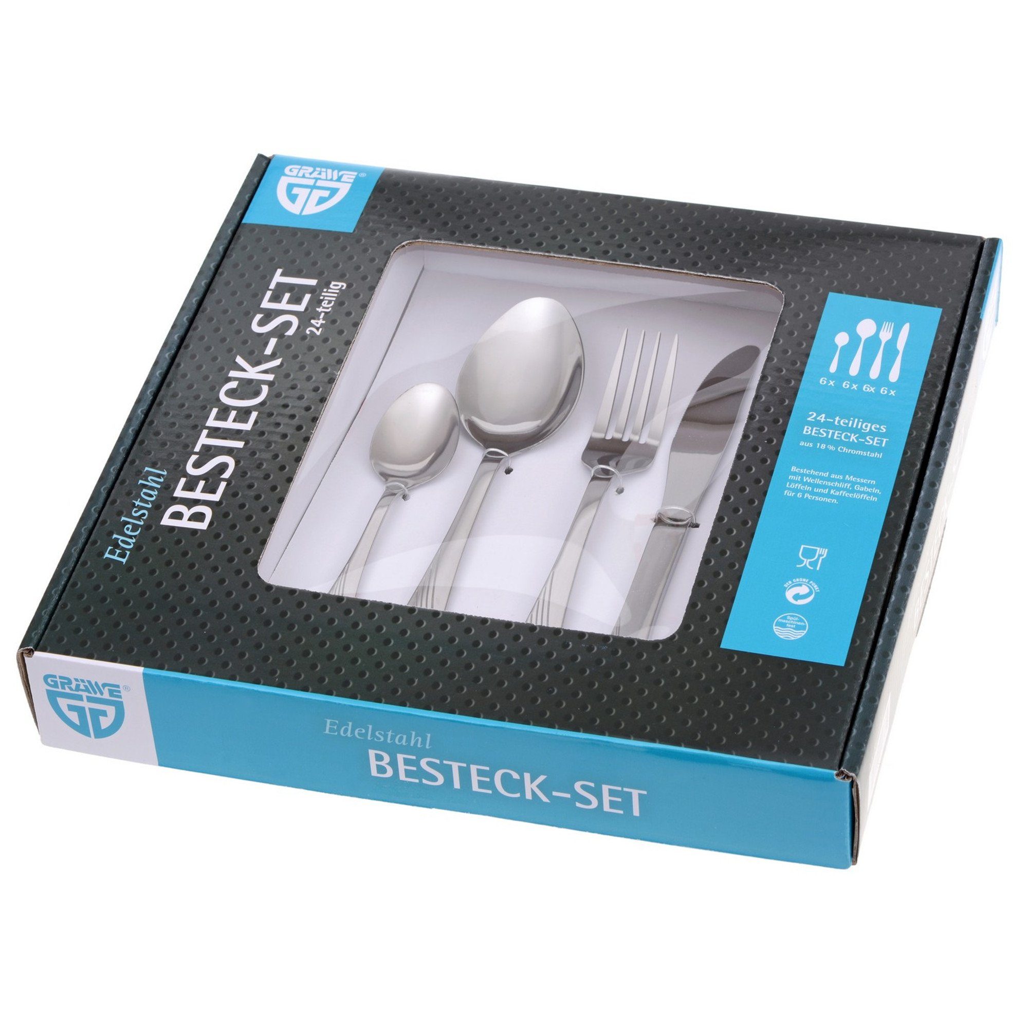 GRÄWE Besteck-Set GRÄWE Tafelbesteck 30-tlg., für 6 Personen, Serie Stralsund