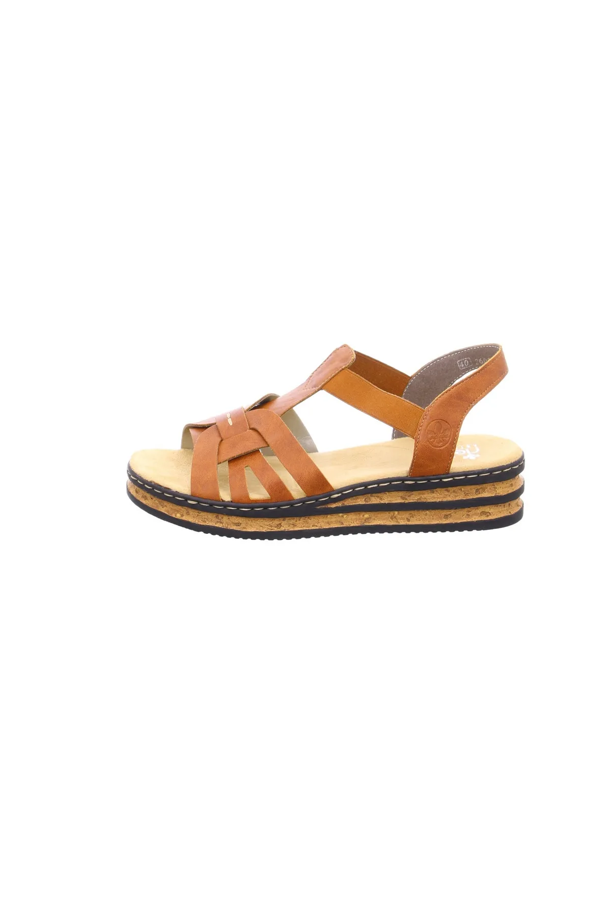 Rieker  Sandalette - Braun - Flacher Absatz