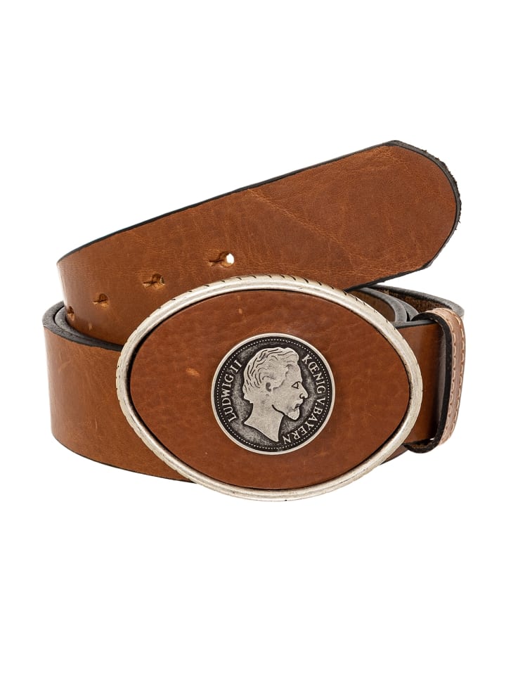 Manid Lederwaren Ledergürtel 7840S121 in mittelbraun günstig kaufen