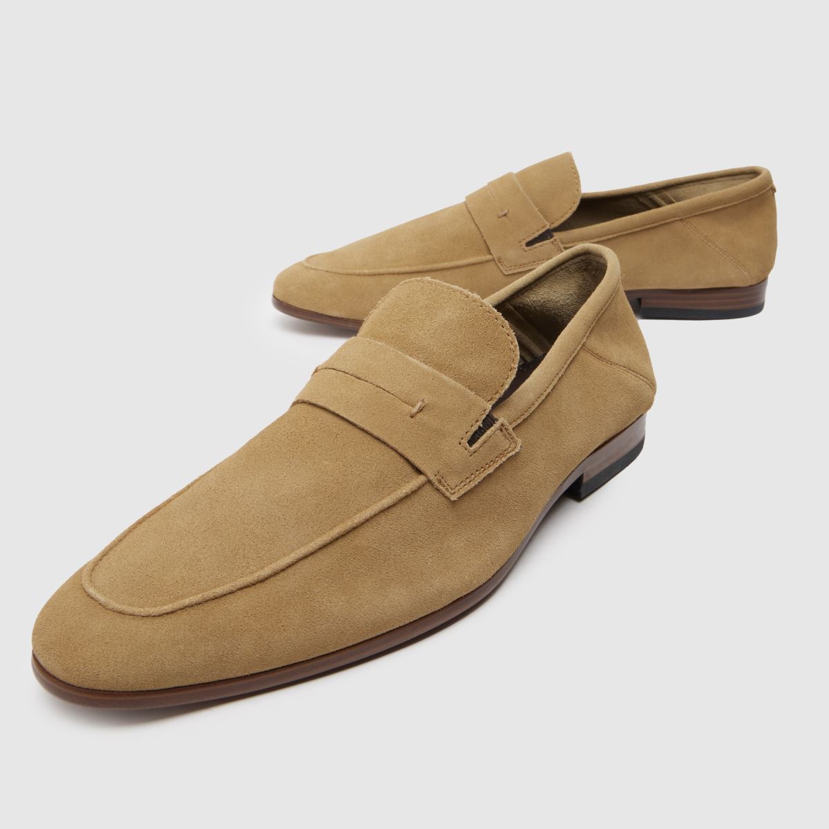 Schuh – Randy – Ofodrade loafers i stenfärgad färg