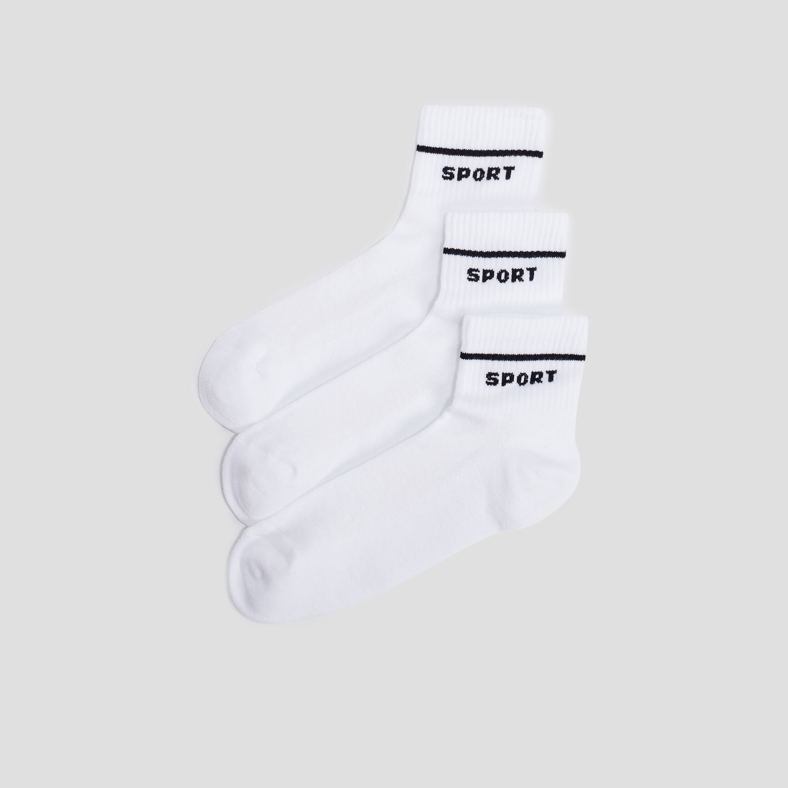 Lot 3 paires de chaussettes de sport blanc homme | La Halle