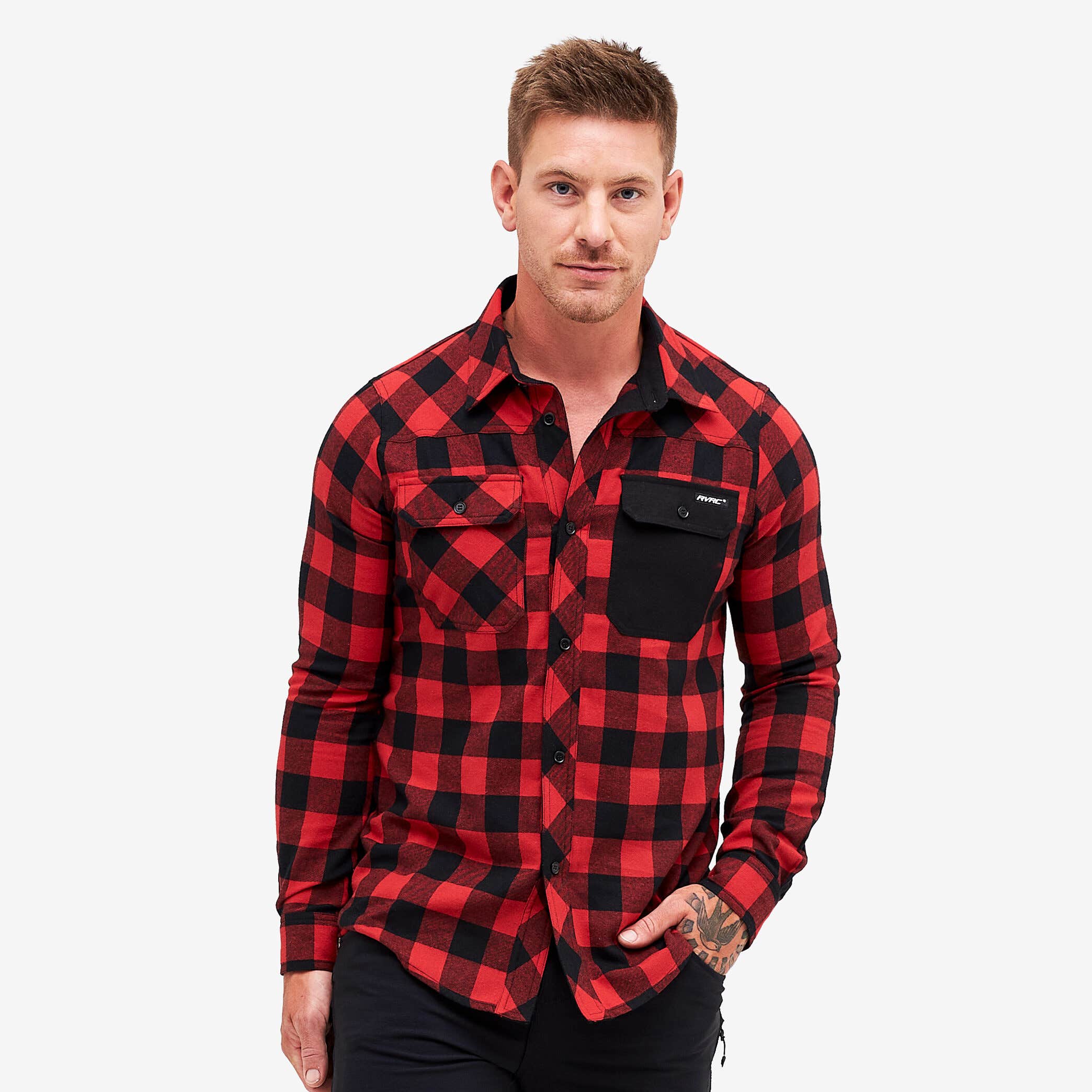 Campfire Shirt Homme Black/Dark Red