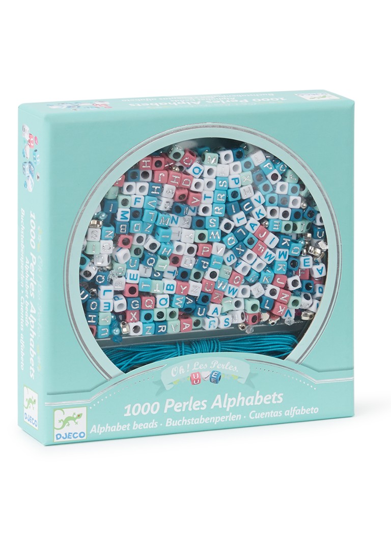 Djeco 1000 Alphabet Beads Silver Craft Set