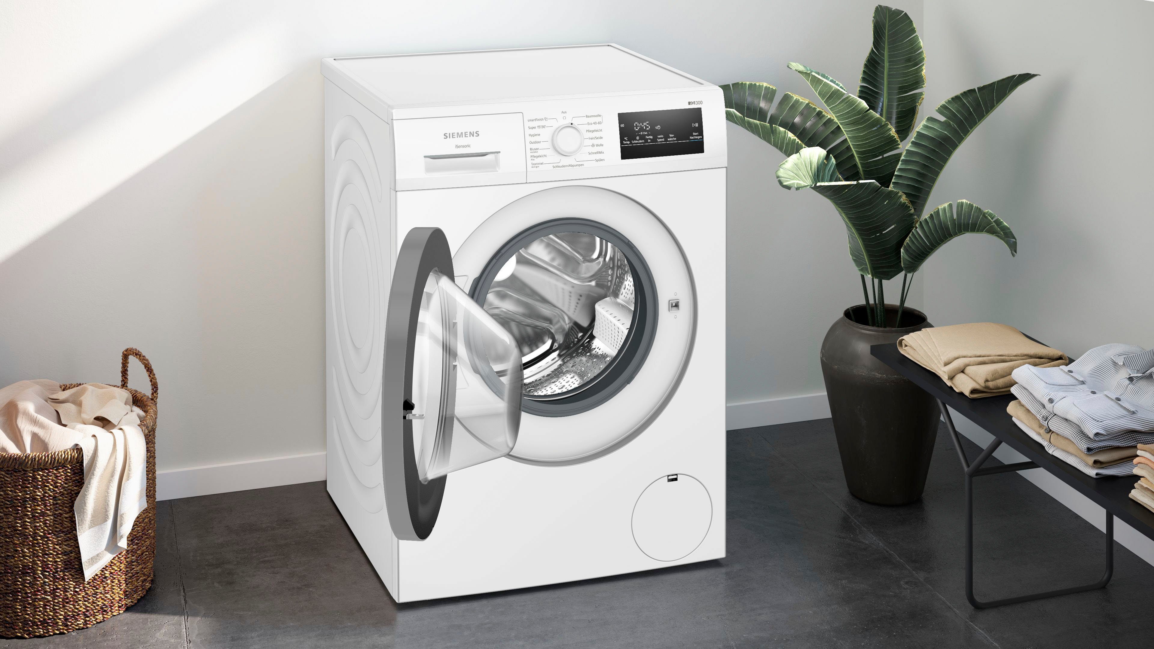 SIEMENS Waschmaschine iQ300 WM14N12A, 9 kg, 1400 U/min