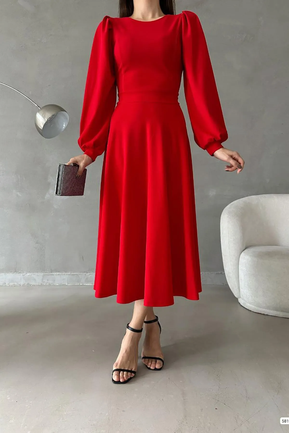 Deafox  Kleid - Rot - A-Linie