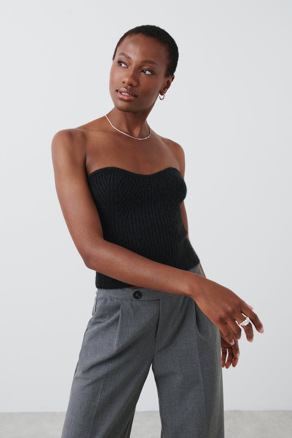 Knitted tube top