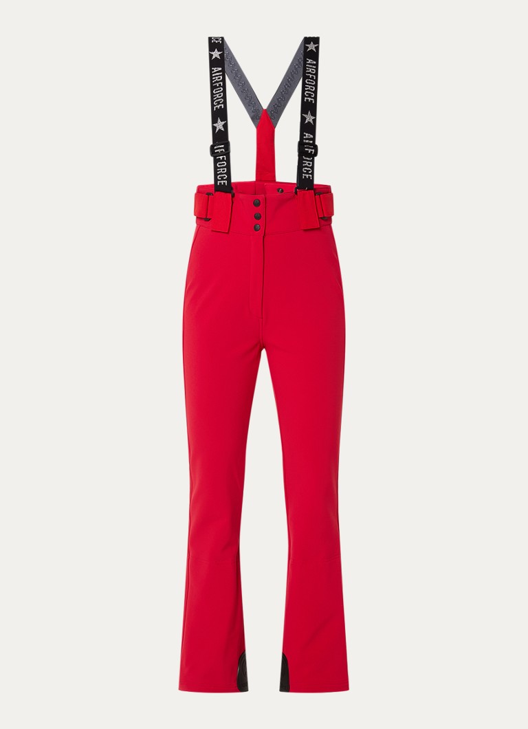 Airforce Christie high-waist flared-fit ski pants with detachable suspenders