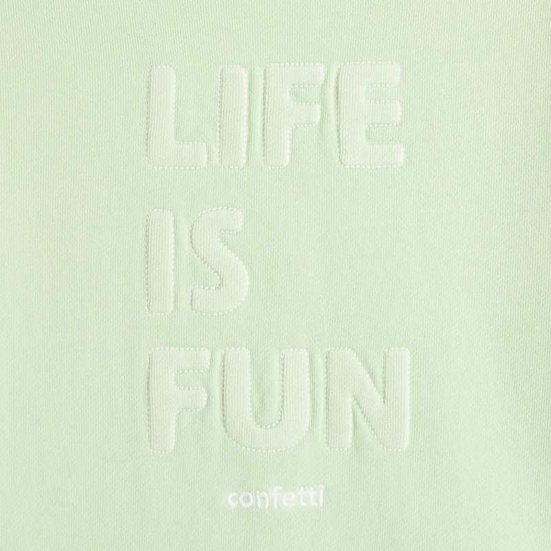 Sweat vert CONFETTI pigments naturels mixte
