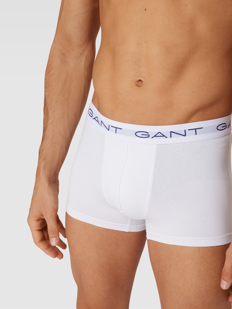 Trunks mit Logo-Stitching im 3er-Pack in mittelgrau meliert