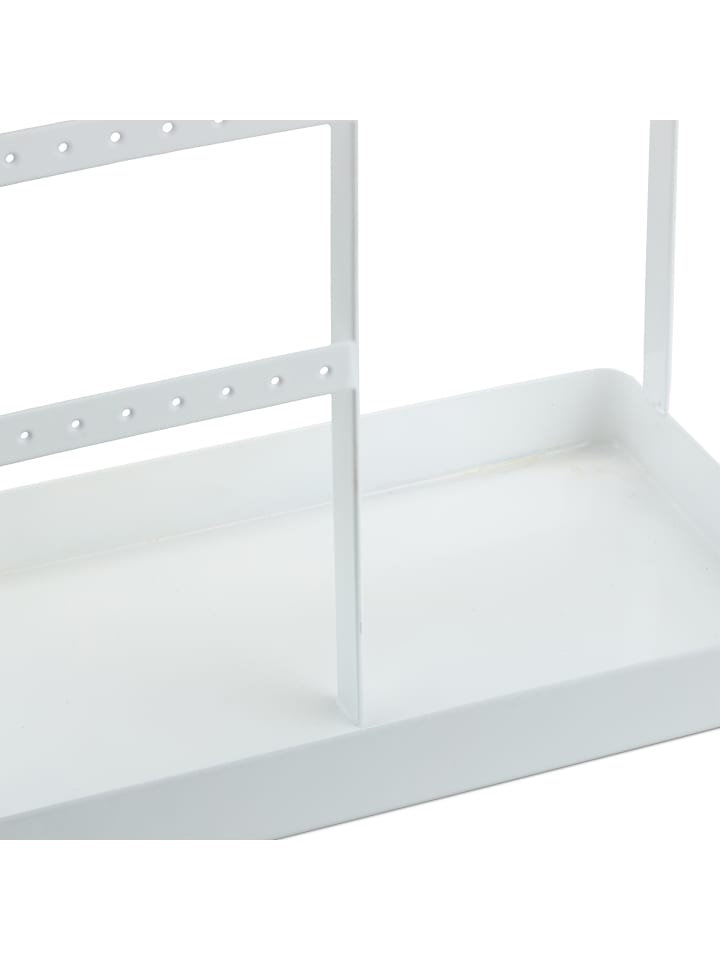relaxdays Schmuckständer in Weiß/ Natur - (B)19,5 x (H)28,5 x (T)11 cm günstig kaufen onesize