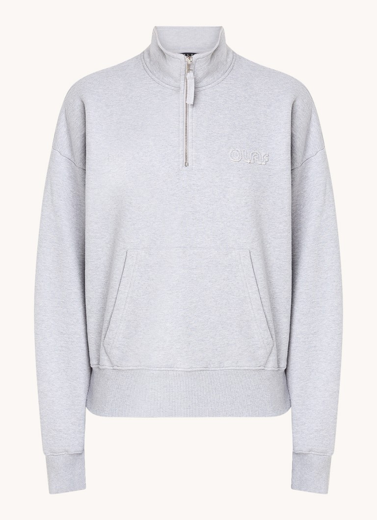 Maglione OLAF in stile retrò con logo e mezza zip