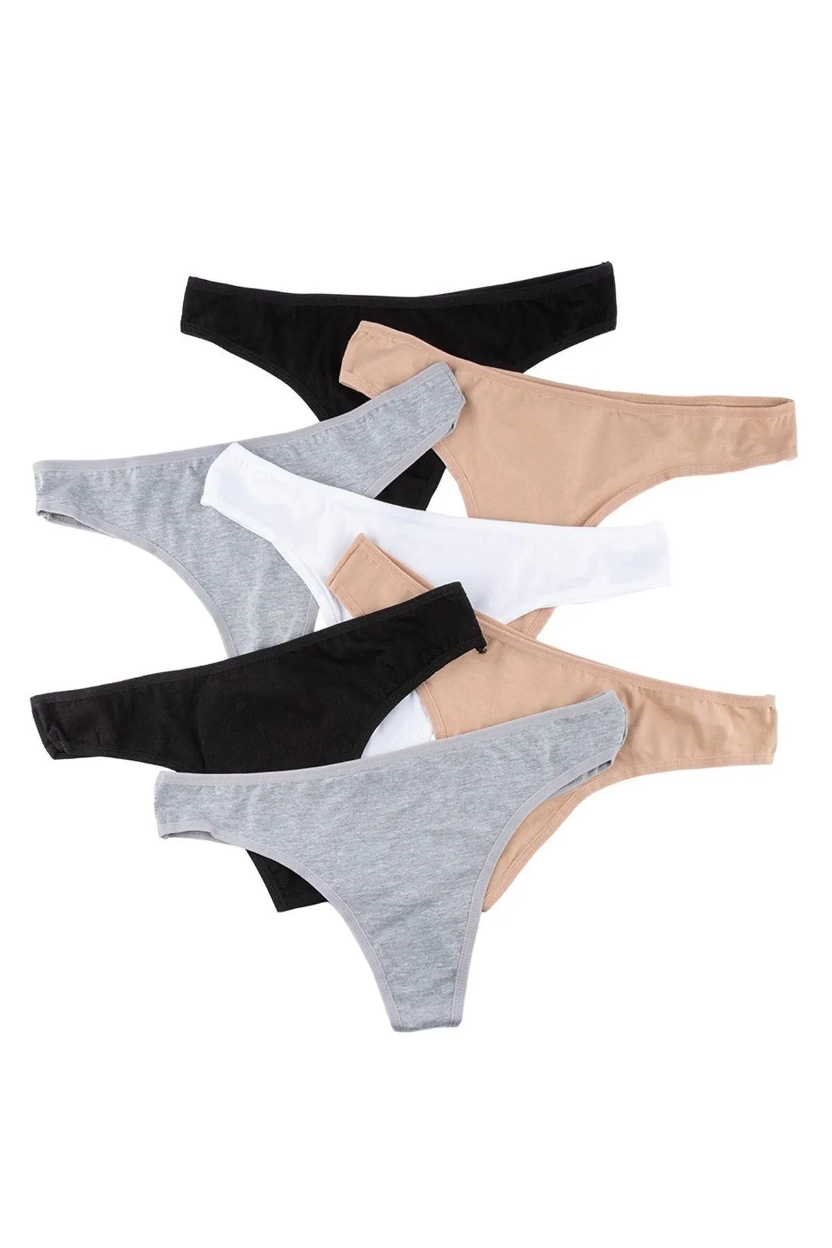Nicoletta  Damenhöschen Tanga 7er-Pack Lycra Mixcolor