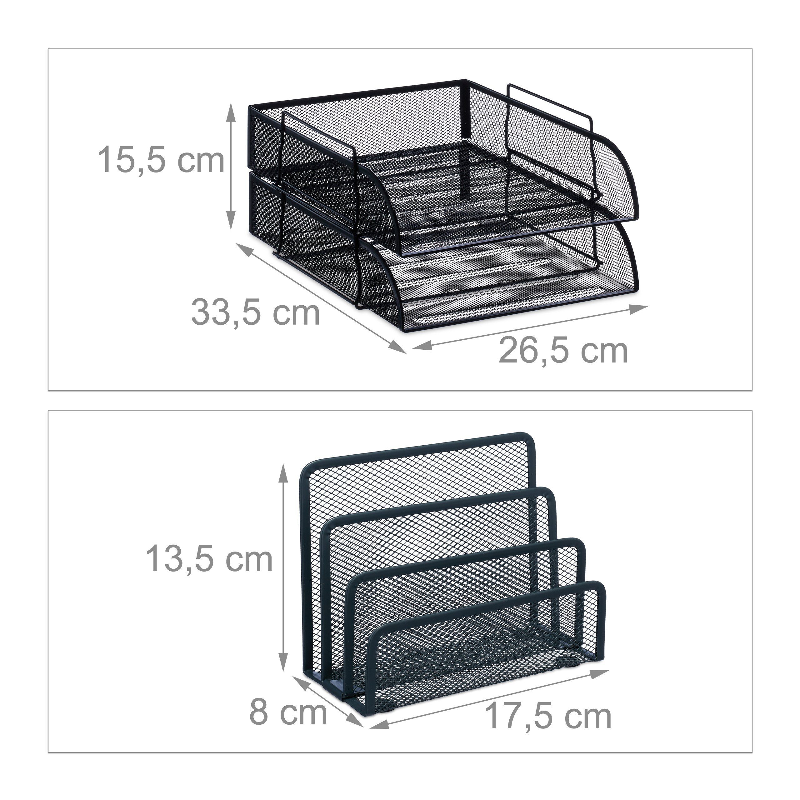 relaxdays Schreibtischaufsatz 7-teiliges Schreibtisch Organizer Set