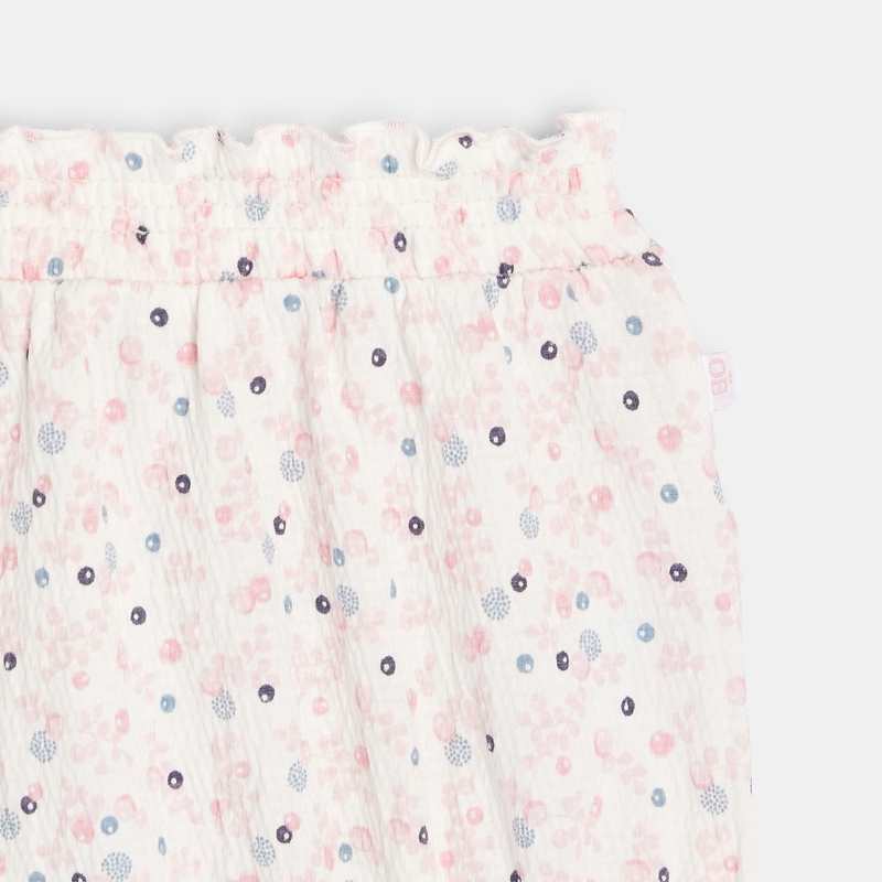 Short maille fantaisie taille élastiquée (lot de 2) rose naissance